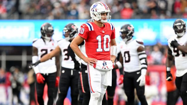 New England Patriots quarterback Drake Maye