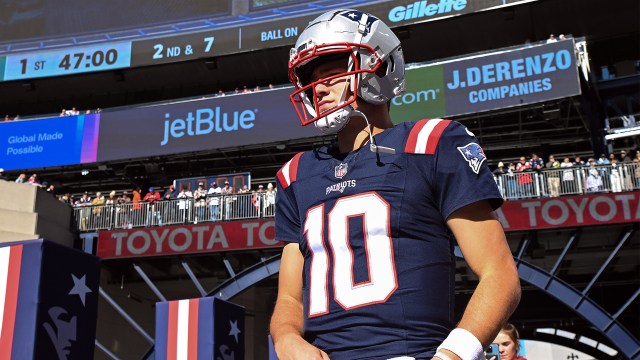 New England Patriots quarterback Drake Maye