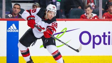 New Jersey Devils left wing Erik Haula