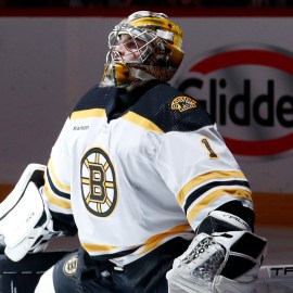 Boston Bruins goaltender Jeremy Swayman