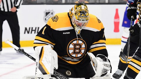 Boston Bruins goaltender Jeremy Swayman