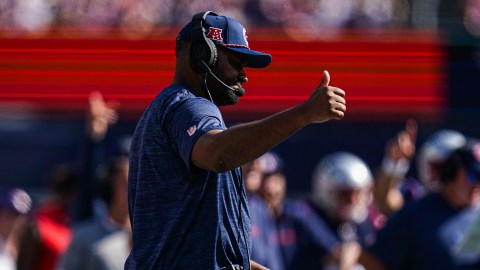 New England Patriots head coach Jerod Mayo