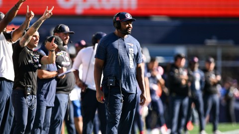 New England Patriots head coach Jerod Mayo