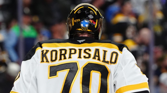 Boston Bruins goaltender Joonas Korpisalo