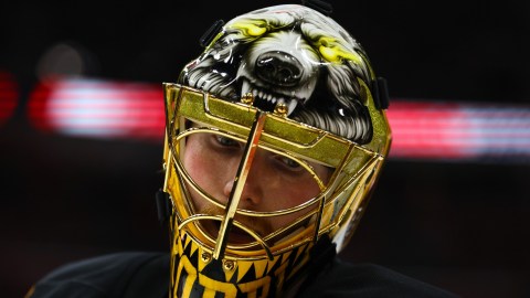 Boston Bruins goaltender Joonas Korpisalo