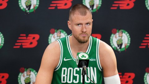 Boston Celtics center Kristaps Porzingis