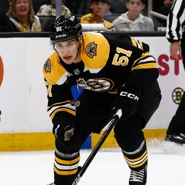 Boston Bruins forward Matthew Poitras