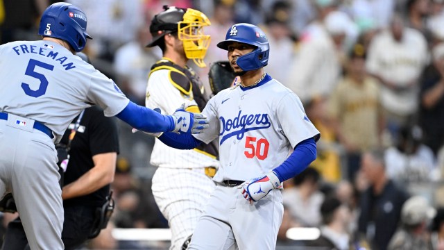 Los Angeles Dodgers teammates Mookie Betts and Freddie Freeman