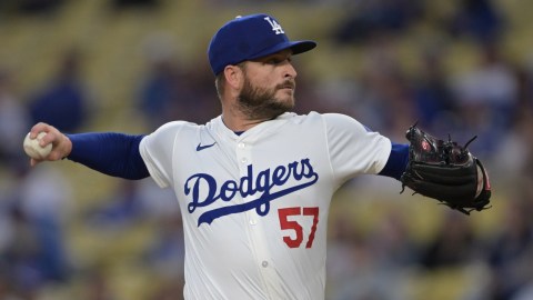 Los Angeles Dodgers relief pitcher Ryan Brasier