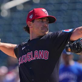 Cleveland Guardians starting pitcher Shane Bieber