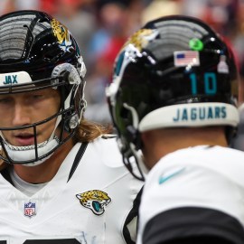 Jacksonville Jaguars quarterbacks Trevor Lawrence, Mac Jones