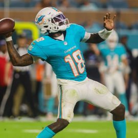 Miami Dolphins quarterback Tyler Huntley