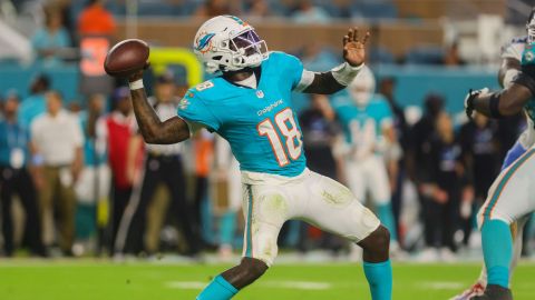 Miami Dolphins quarterback Tyler Huntley