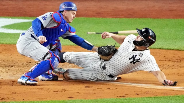 Los Angeles Dodgers catcher Will Smith, New York Yankees slugger Giancarlo Stanton