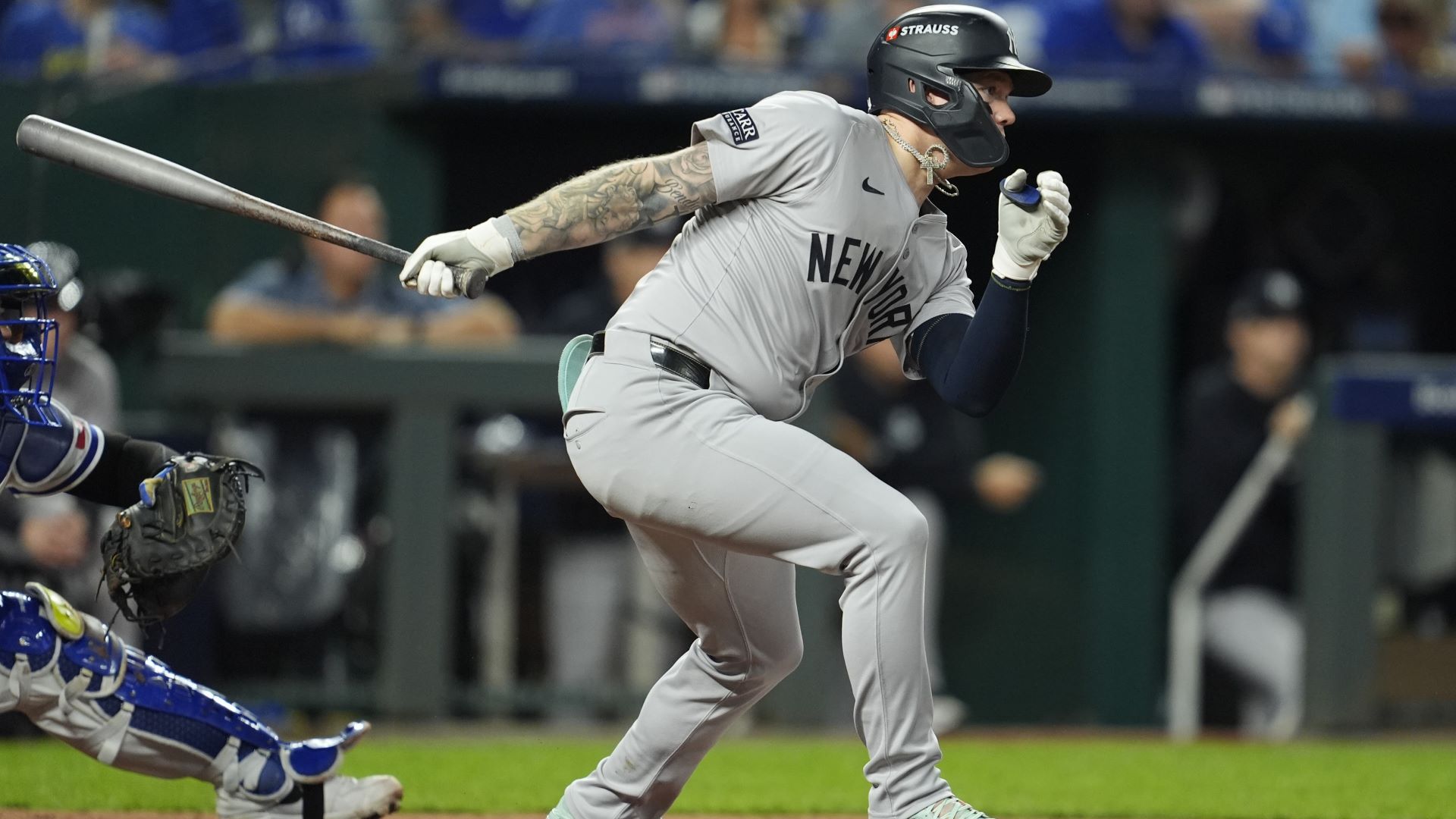 Alex Verdugo plays peacemaker as the Yankees and Royals clear the benches