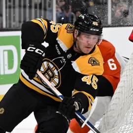 Boston Bruins forward Cole Koepke