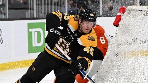 Boston Bruins forward Cole Koepke