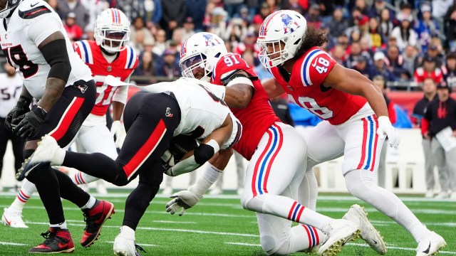 New England Patriots defensive end Deatrich Wise Jr., linebacker Jahlani Tavai, Houston Texans running back Joe Mixon