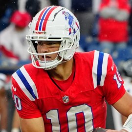 New England Patriots quarterback Drake Maye