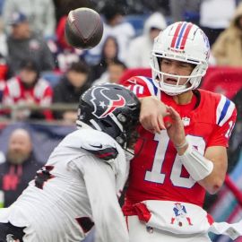 New England Patriots quarterback Drake Maye