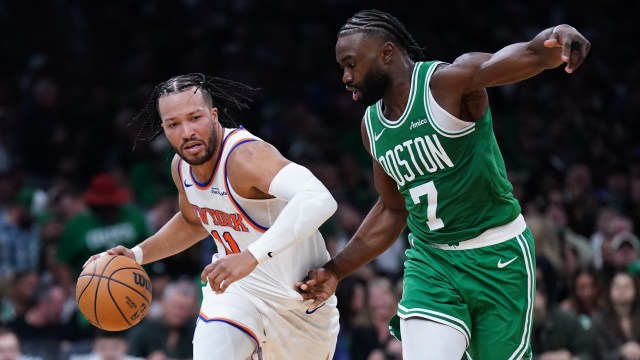 Boston Celtics guard Jaylen Brown, New York Knicks guard Jalen Brunson