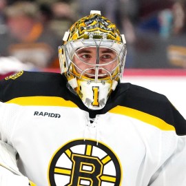 Boston Bruins goaltender Jeremy Swayman