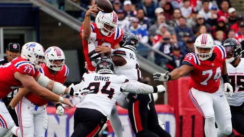 New England Patriots quarterback Drake Maye