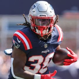 New England Patriots running back Rhamondre Stevenson