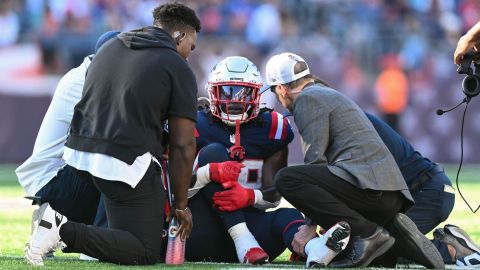 New England Patriots running back Rhamondre Stevenson