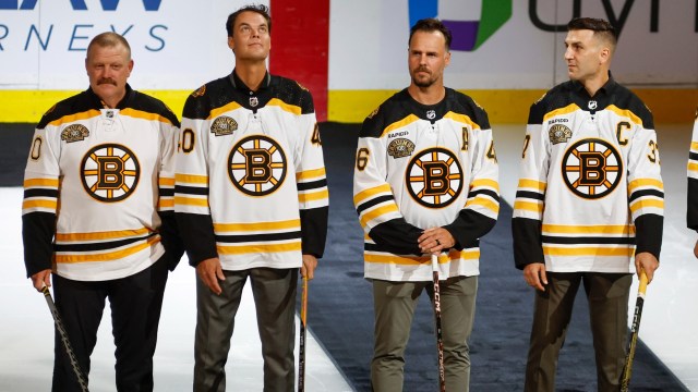 Members of the 2011 Stanley Cup Boston Bruins