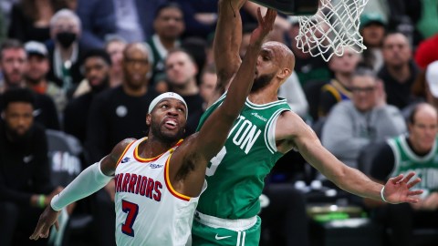 Boston Celtics guard Derrick White and Golden State Warriors forward Buddy Hield