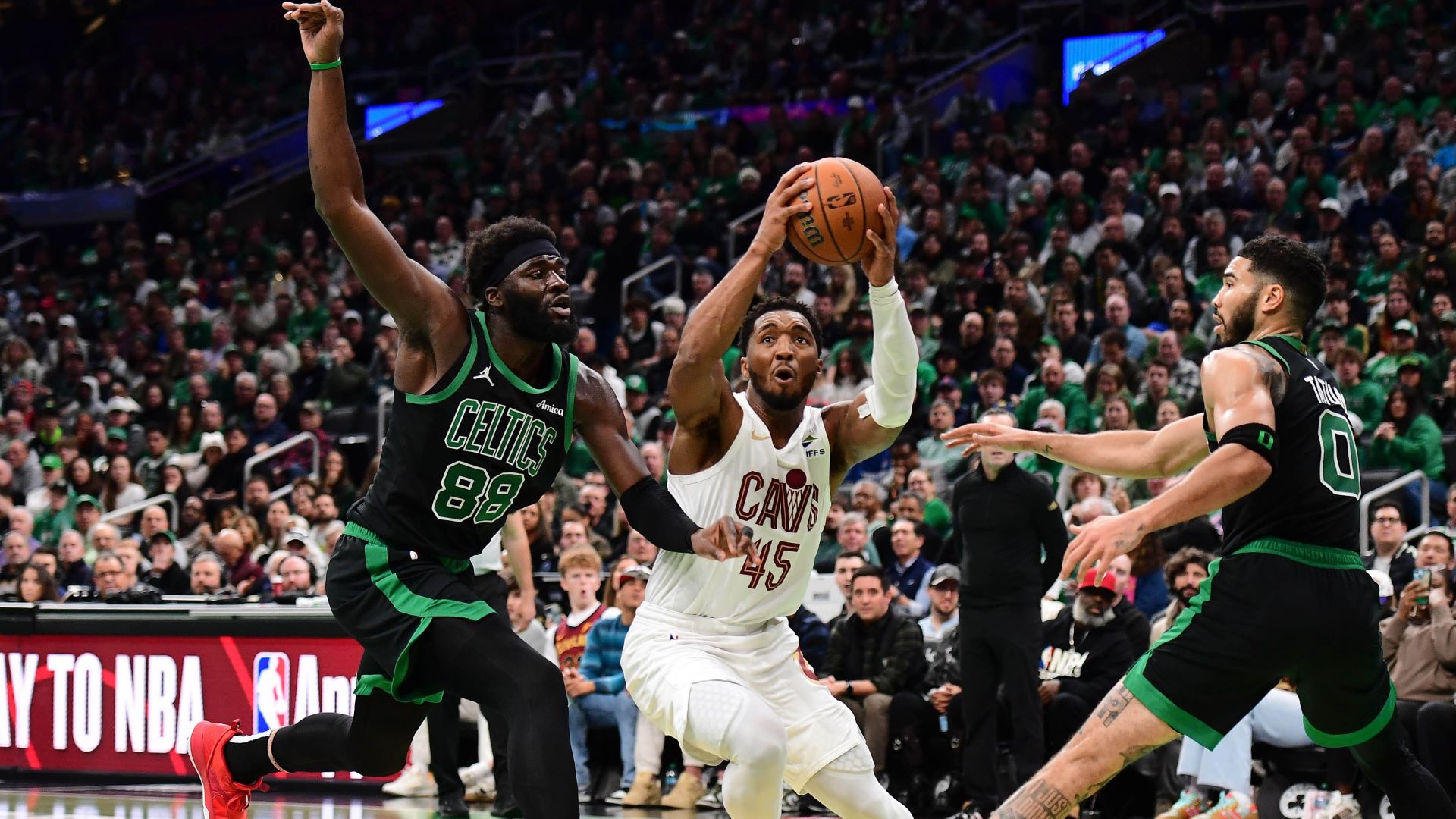 Donovan Mitchell Reacts To Jayson Tatum's Hard Foul That Bloodied Cavs Star