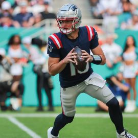 New England Patriots quarterback Drake Maye