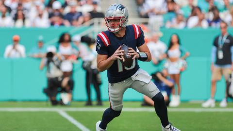 New England Patriots quarterback Drake Maye