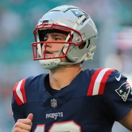 New England Patriots quarterback Drake Maye