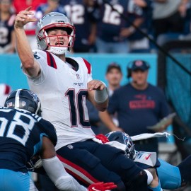 New England Patriots quarterback Drake Maye