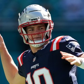 New England Patriots quarterback Drake Maye