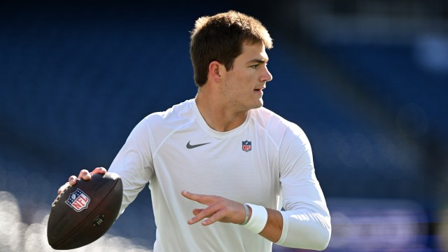 New England Patriots quarterback Drake Maye