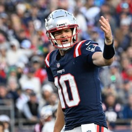 New England Patriots quarterback Drake Maye