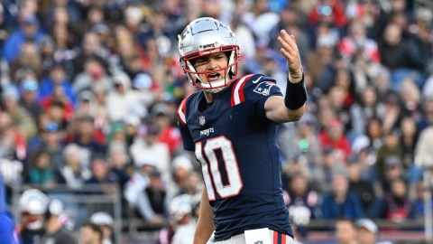 New England Patriots quarterback Drake Maye