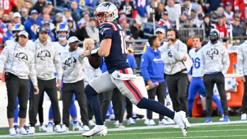 New England Patriots quarterback Drake Maye