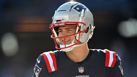 New England Patriots quarterback Drake Maye