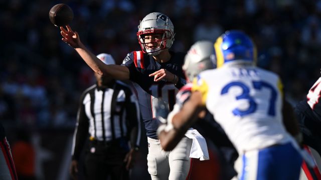 New England Patriots quarterback Drake Maye