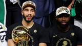 Boston Celtics teammates Jayson Tatum and Jaylen Brown