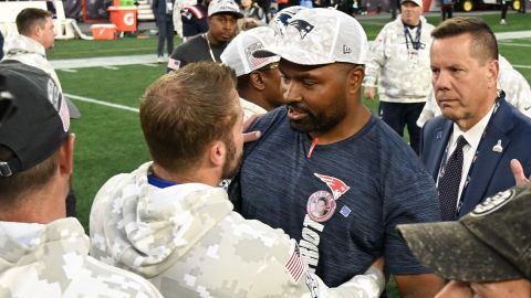 Los Angeles Rams head coach Sean McVay and New England Patriots head coach Jerod Mayo