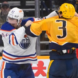 Edmonton Oilers winger Vasily Podkolzin, Nashville Predators defenseman Jeremy Lauzon