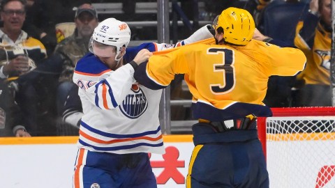 Edmonton Oilers winger Vasily Podkolzin, Nashville Predators defenseman Jeremy Lauzon