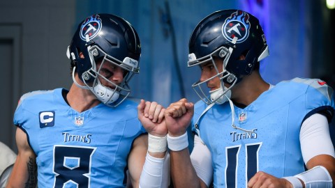 Tennessee Titans quarterbacks Will Levis and Mason Rudolph