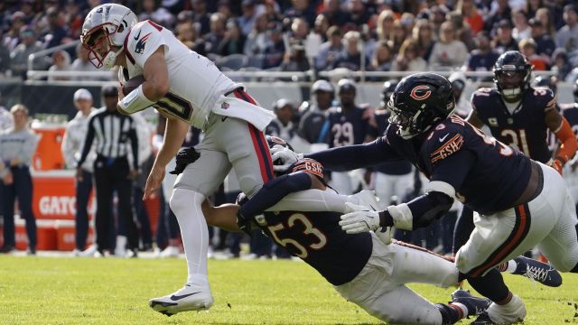 New England Patriots quarterback Drake Maye