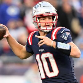 New England Patriots quarterback Drake Maye